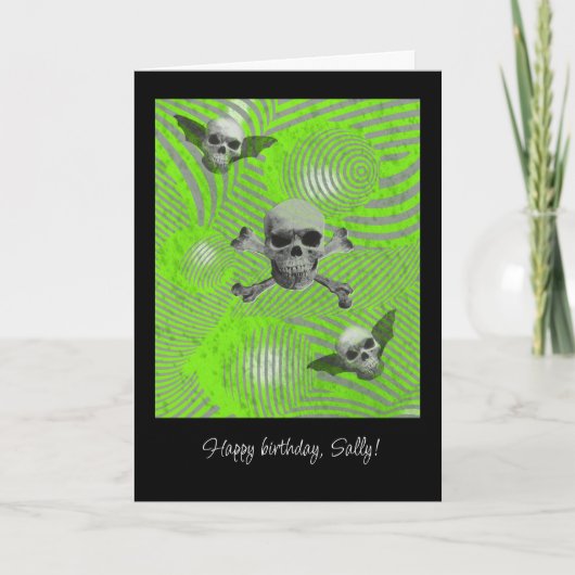 Psychedelische vliegschedelkaart kaart (Voorkant)