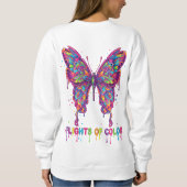"Psychedelische Vlinder T-Shirt – Trippy Natuur (Achterkant)