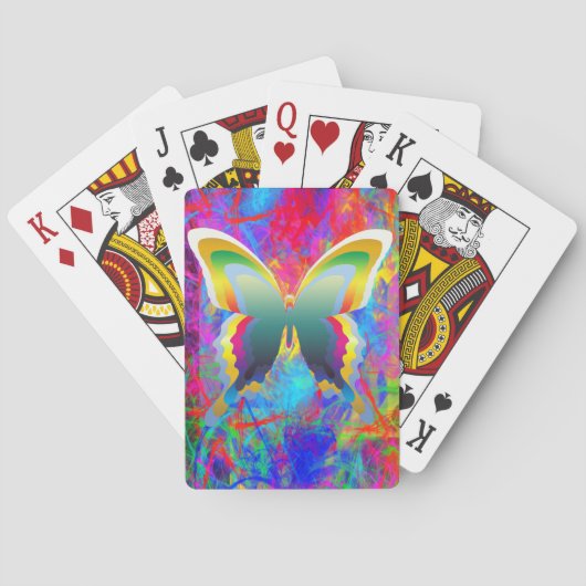 Psychedelische Vlinders Pokerkaarten (Achterkant)