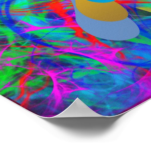 Psychedelische Vlinders Poster (Hoek)