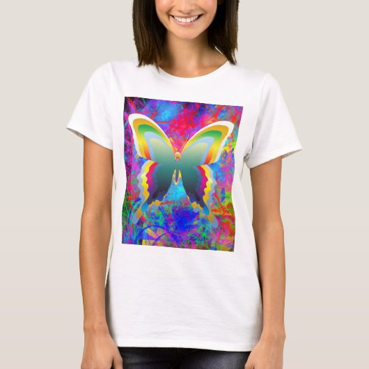 Psychedelische Vlinders T-shirt (Voorkant)