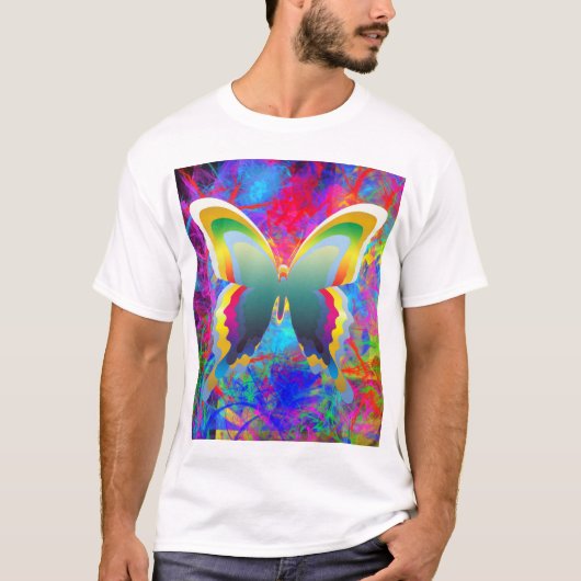 Psychedelische Vlinders T-shirt (Voorkant)