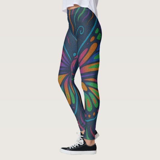 Psychedelische Vlindervibes Leggings (Links)