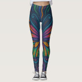 Psychedelische Vlindervibes Leggings (Voorkant)