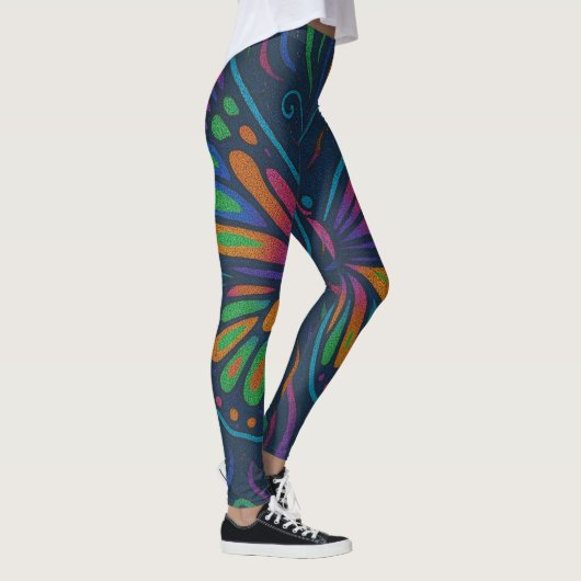 Psychedelische Vlindervibes Leggings (Rechts)