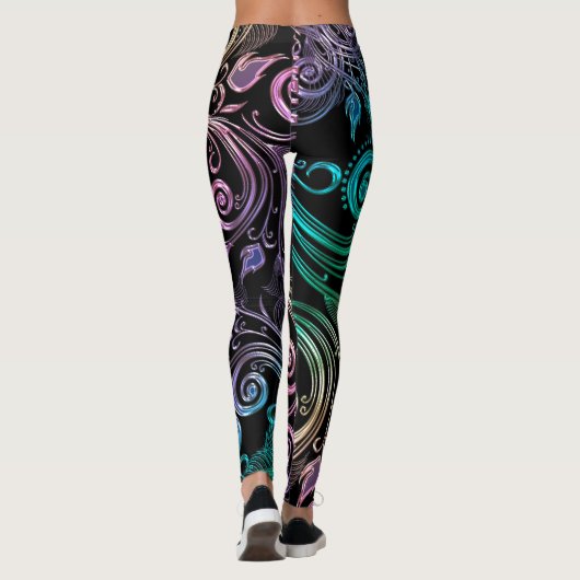 Psychedelische vloeibare Leggings (Achterkant)
