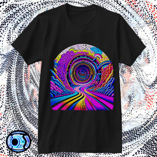 Psychedelische vorm-in vortex t-shirt