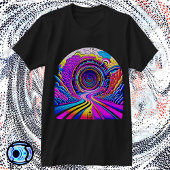Psychedelische vorm-in vortex t-shirt
