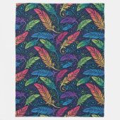Psychedelische Vortex Bladeren Fleece Deken (Voorkant)