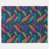 Psychedelische Vortex Bladeren Fleece Deken (Voorkant (Horizontaal))