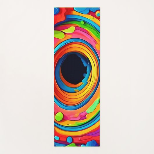 Psychedelische Vortex Kleurrijk Abstract Yogamat (Voorkant)