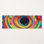 Psychedelische Vortex Kleurrijk Abstract Yogamat (Voorkant (horizontaal))