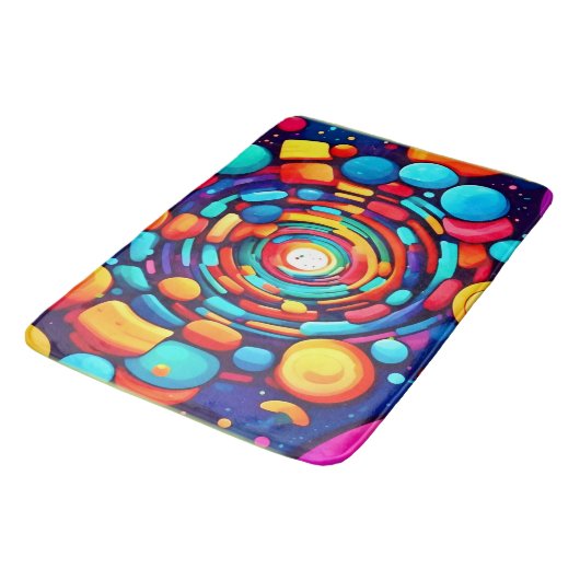 Psychedelische vortex van kleur badmat (Gekanteld)