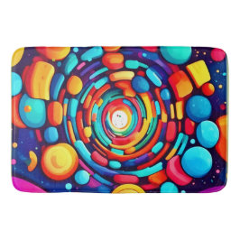 Psychedelische vortex van kleur badmat