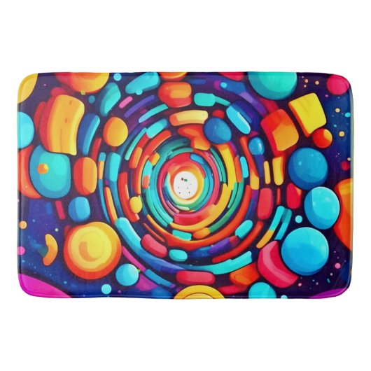 Psychedelische vortex van kleur badmat (Voorkant)
