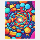 Psychedelische vortex van kleur fleece deken (Voorkant)