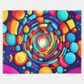 Psychedelische vortex van kleur fleece deken (Voorkant (Horizontaal))