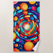 Psychedelische vortex van kleur strandlaken (Voorkant)