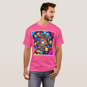 Psychedelische vortex van kleur t-shirt (Voorkant volledig)