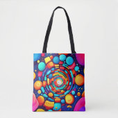 Psychedelische vortex van kleur tote bag (Voorkant)