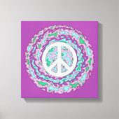 Psychedelische Vrede Canvas Afdruk (Voorkant)