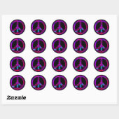Psychedelische Vrede Ronde Sticker (Vel)