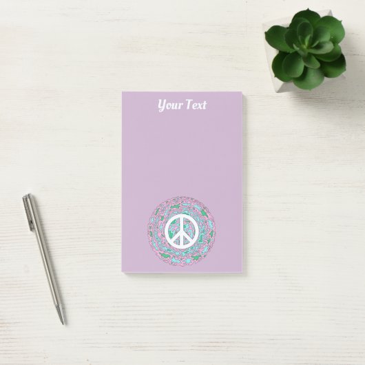 Psychedelische Vredes Post-it Notities Post-it® Notes (Kantoor)
