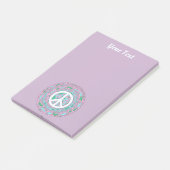 Psychedelische Vredes Post-it Notities Post-it® Notes (Schuin)