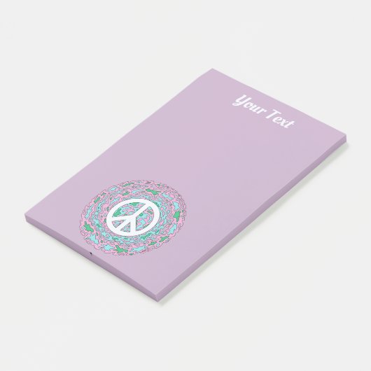 Psychedelische Vredes Post-it Notities Post-it® Notes (Schuin)