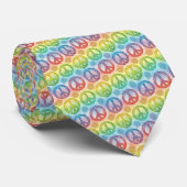 Psychedelische Vredesteken Custom Necktie Tie Stropdas (Opgerold)