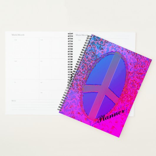 Psychedelische Vredesteken Planner (Display)