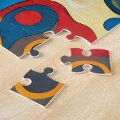 Psychedelische warme kleuren legpuzzel (Zijkant)