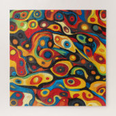 Psychedelische warme kleuren legpuzzel (Horizontaal)