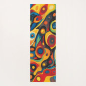 Psychedelische warme kleuren yogamat (Achterkant)