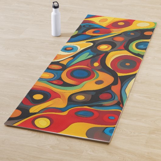 Psychedelische warme kleuren yogamat (In situ)