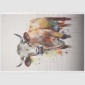 Psychedelische Waterverf Koe 3 Decoupage papier (Voorkant)