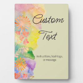 Psychedelische Waterverf Wildflower Fotoplaat