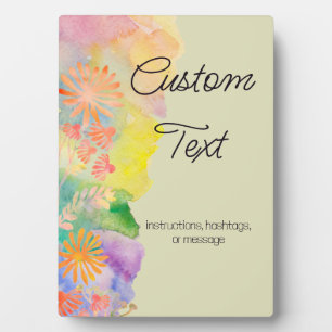 Psychedelische Waterverf Wildflower Fotoplaat