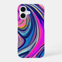 Psychedelische Wave Flow iPhone Case 16 Hoesje