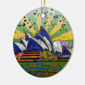 Psychedelische Wereld: De Horizon van Sydney Keramisch Ornament (Links)