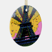 Psychedelische Wereld: Eiffeltoren, Parijs Frankri Keramisch Ornament (Rechts)