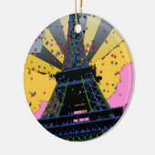 Psychedelische Wereld: Eiffeltoren, Parijs Frankri Keramisch Ornament (Links)