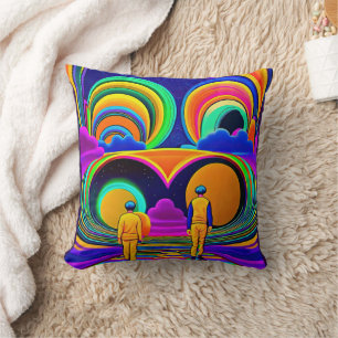 Psychedelische wereld kussen