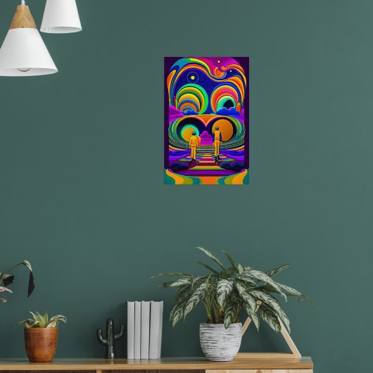 Psychedelische wereld poster (Woonkamer 1)