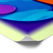 Psychedelische Wervel Kleurrijke Abstracte Poster (Hoek)