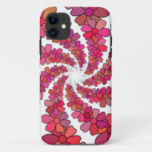 Psychedelische wervelbloemen bloemenretro groovy