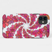 Psychedelische wervelbloemen bloemenretro groovy Case-Mate iPhone case (Achterkant (horizontaal))