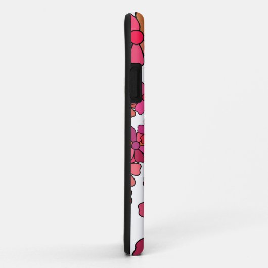 Psychedelische wervelbloemen bloemenretro groovy Case-Mate iPhone case (Achterkant/rechts)
