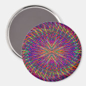 Psychedelische wervelende ster..... magneet (Voorkant / Achterkant)