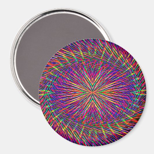 Psychedelische wervelende ster..... magneet (Voorkant / Achterkant)